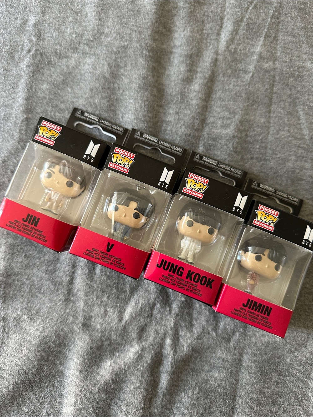 BTS Pocket Pop! Keychain - Pink/Black Packaging (Set of 4)